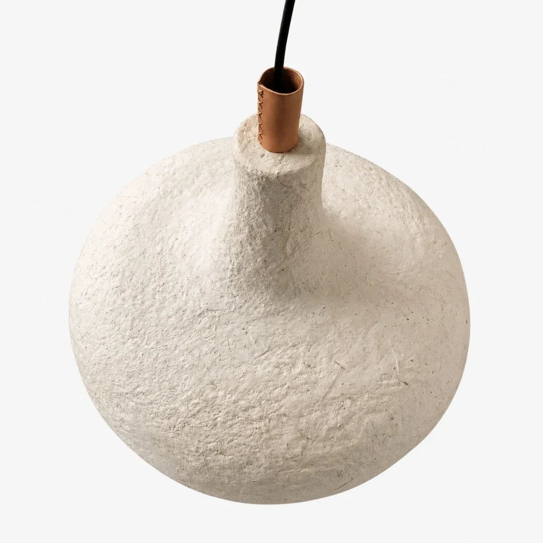 Clean product view showing the off-white rice paper pendant lamp shape