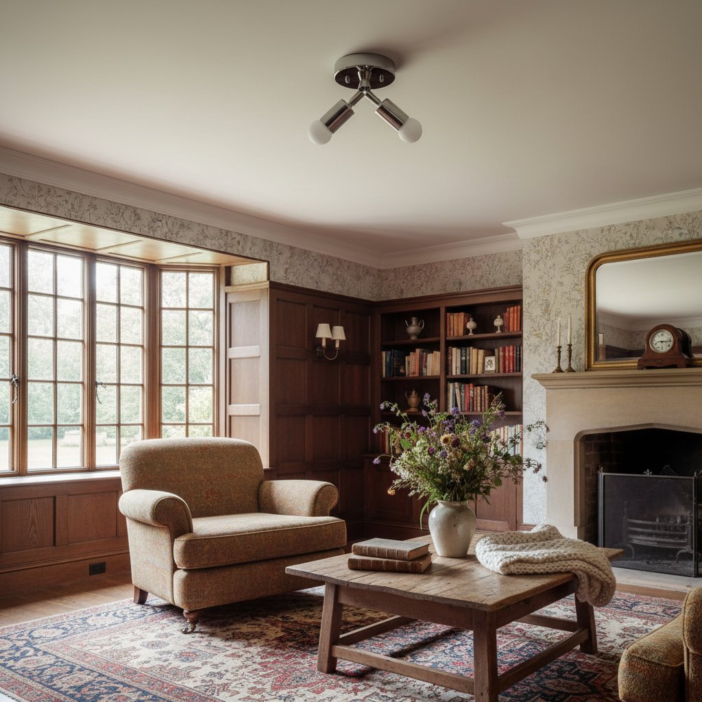 Mobilux Line Modern Brass Flush Mount - Minimalist Gold Ceiling Light for Bedroom