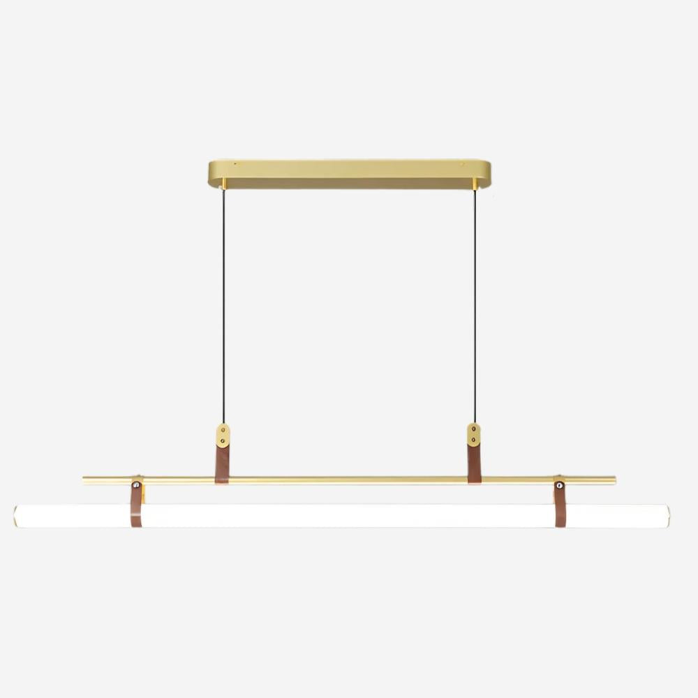 Modernes minimalistisches Langrohr Linearer LED Kronleuchter