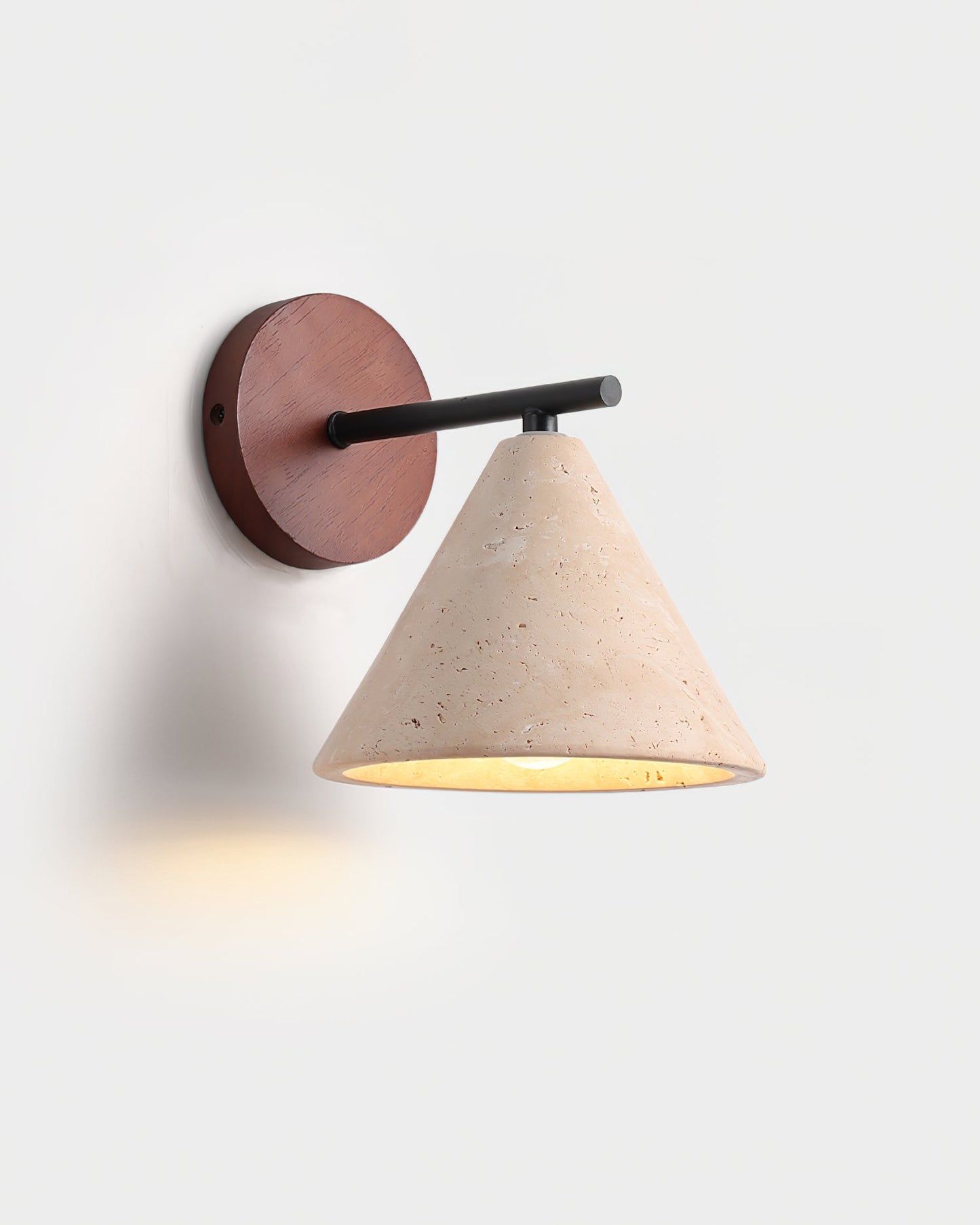 Vintage Cone Travertine Wall Lamp with E26 or E27 Socket