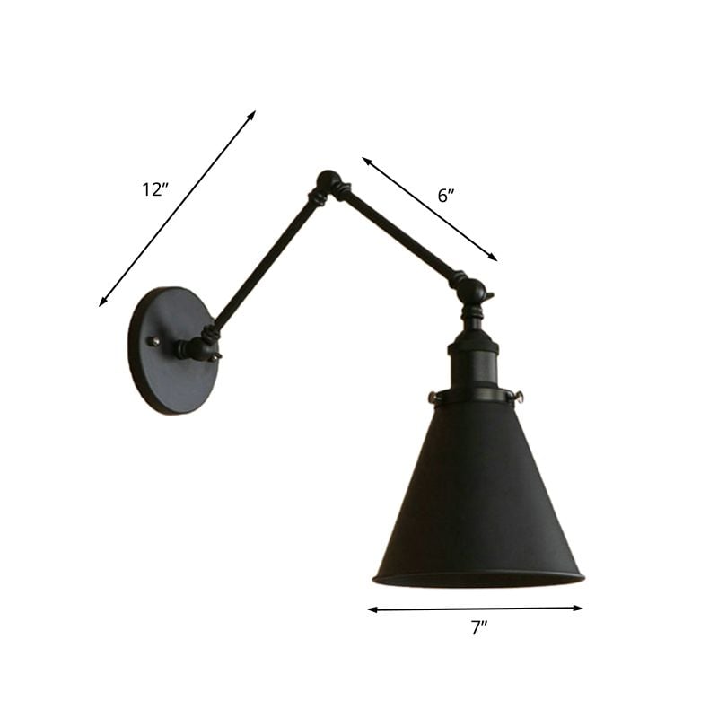 Industrial Vintage Schwenkbare Wandleuchte mit gelenkarm