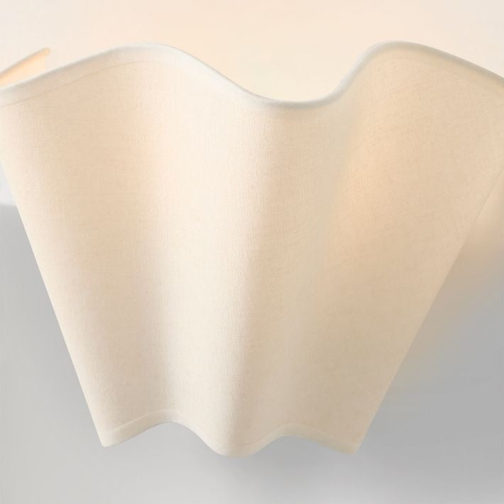 Oslan Contemporary Plug In Sconce with Textured Ivory Shade for Hallway and Reading Corners