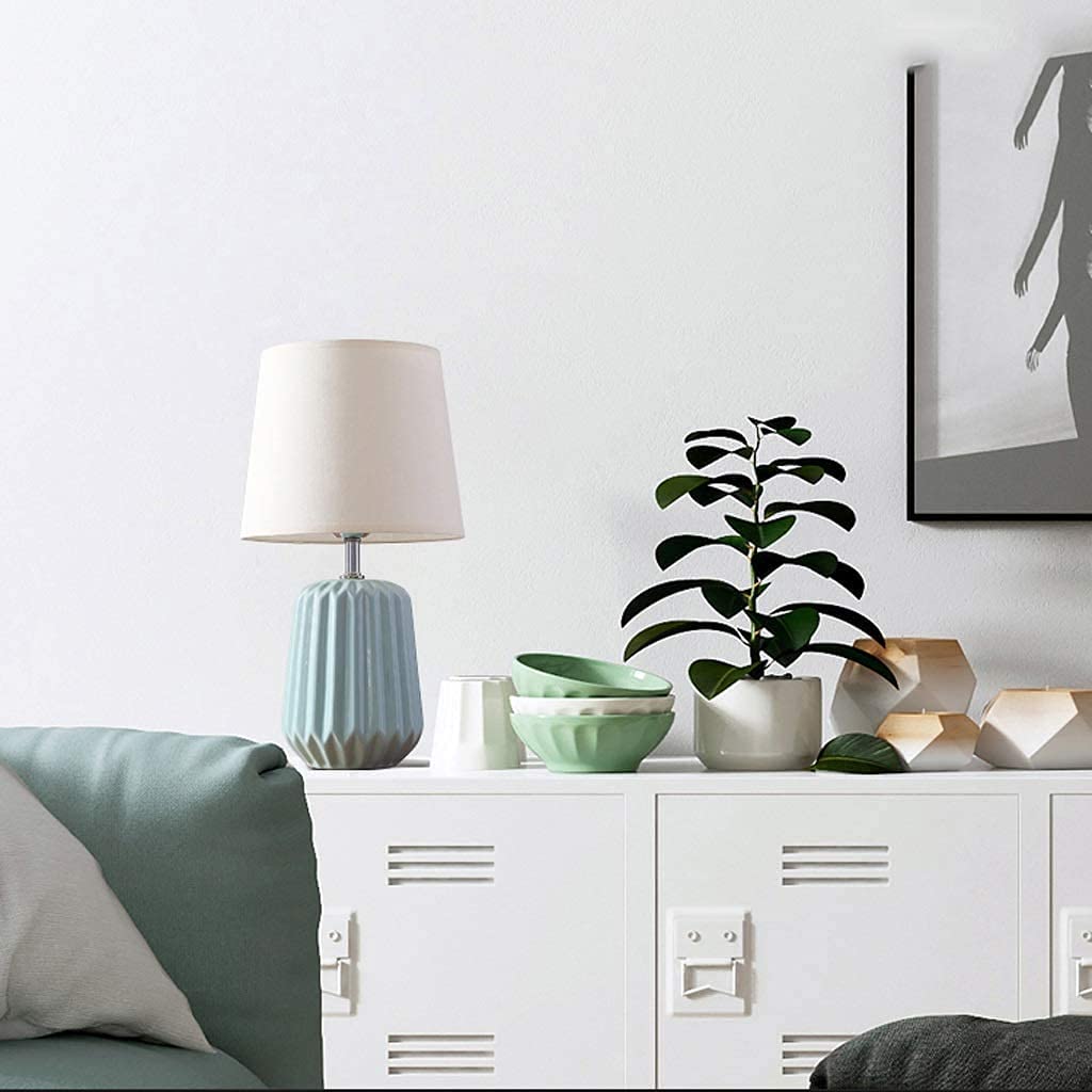 Nobel Stoff Keramik Bett Tischlampe