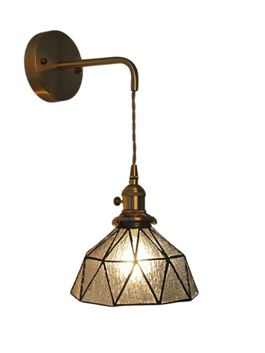 Retro Pastorale Wandleuchte mit geometrischem Muster