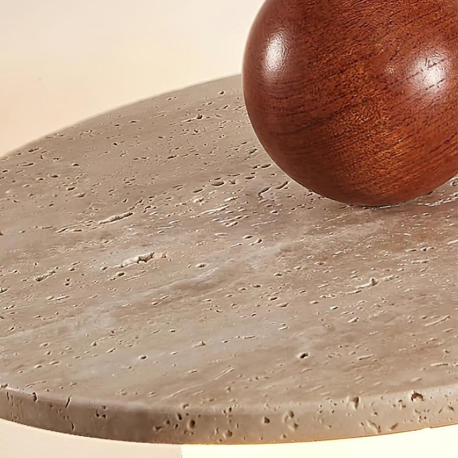 Cream Style Flying Disc Travertine Pendant Lamp