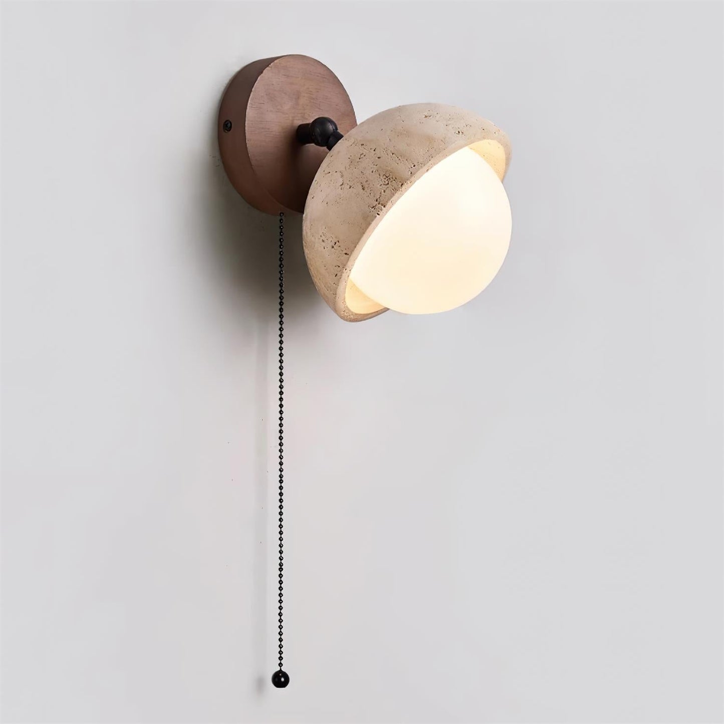 Wabi Sabi Stil Travertin Halbkugel Wandlampe