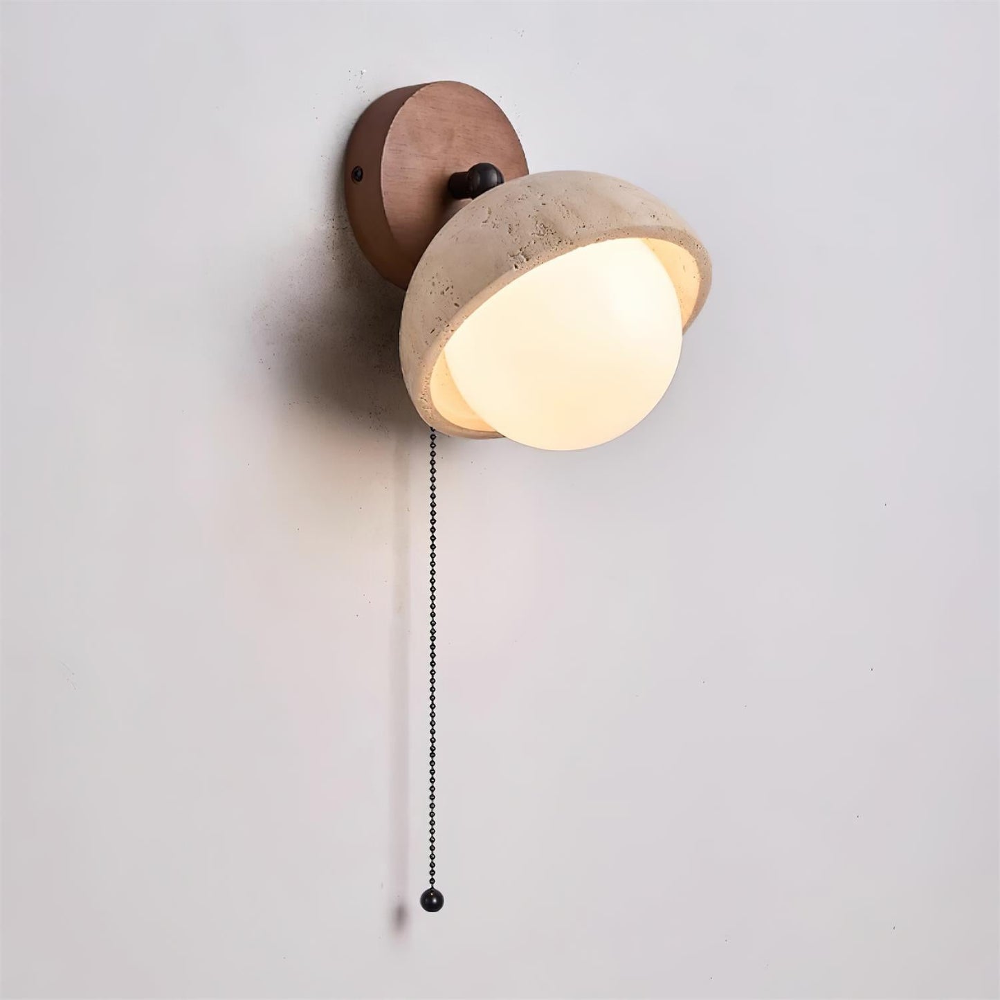 Wabi Sabi Stil Travertin Halbkugel Wandlampe