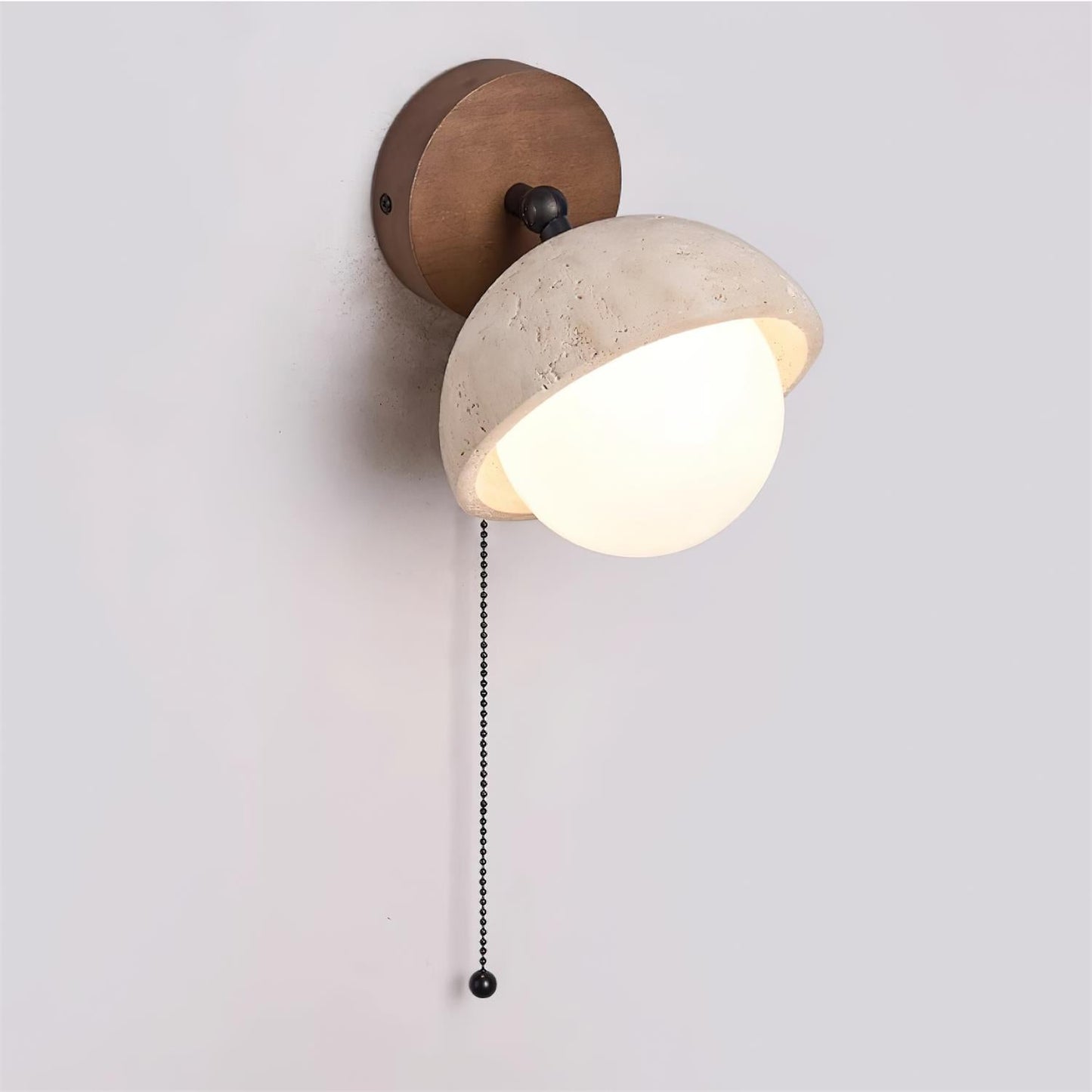 Wabi Sabi Stil Travertin Halbkugel Wandlampe
