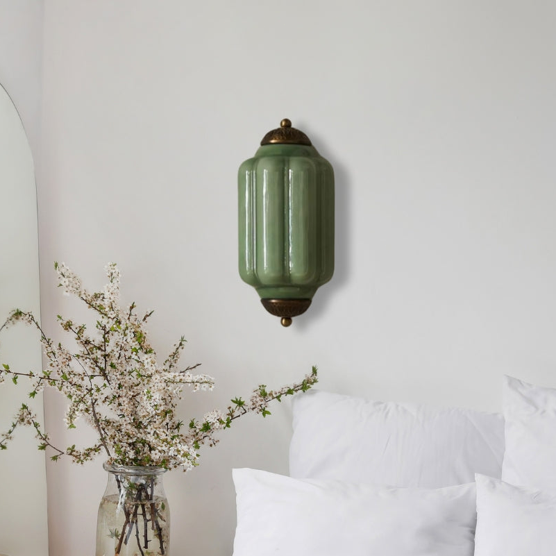 Eloise Flush Mount Wall Sconce - Retro Milk Glass Sconce