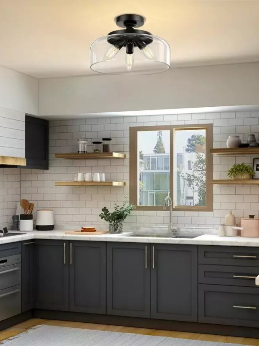 Contemporary Minimalist Glass Ceiling Light