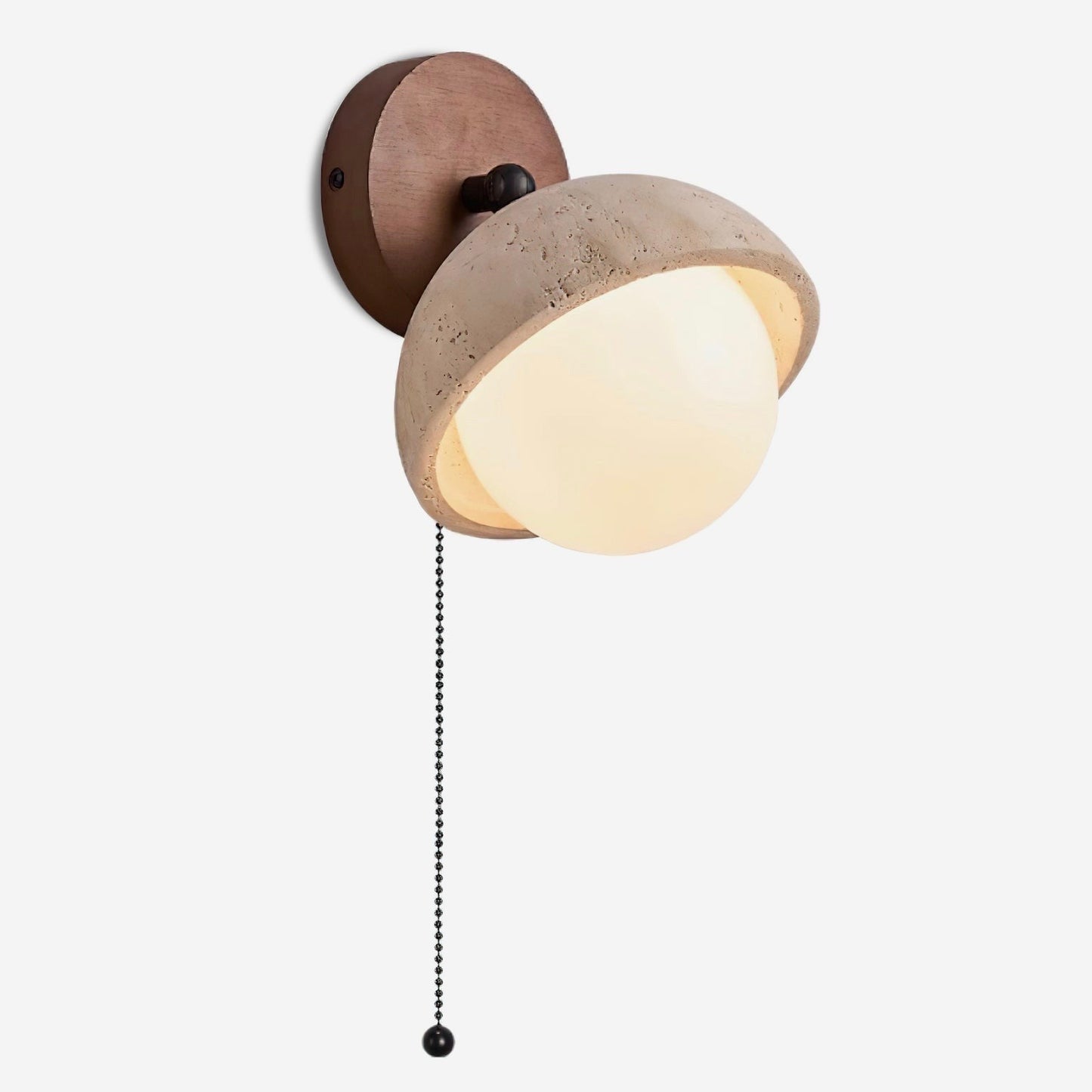 Wabi Sabi Stil Travertin Halbkugel Wandlampe