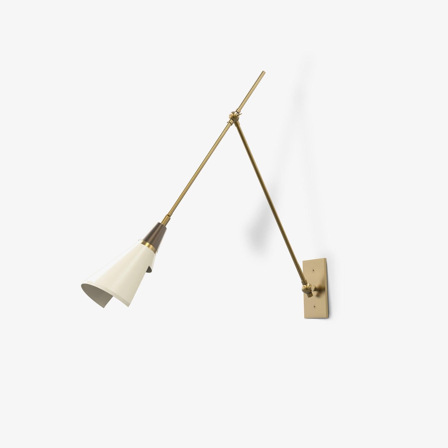 Magari Mid Century Wandleuchte Messing Schwenkbar