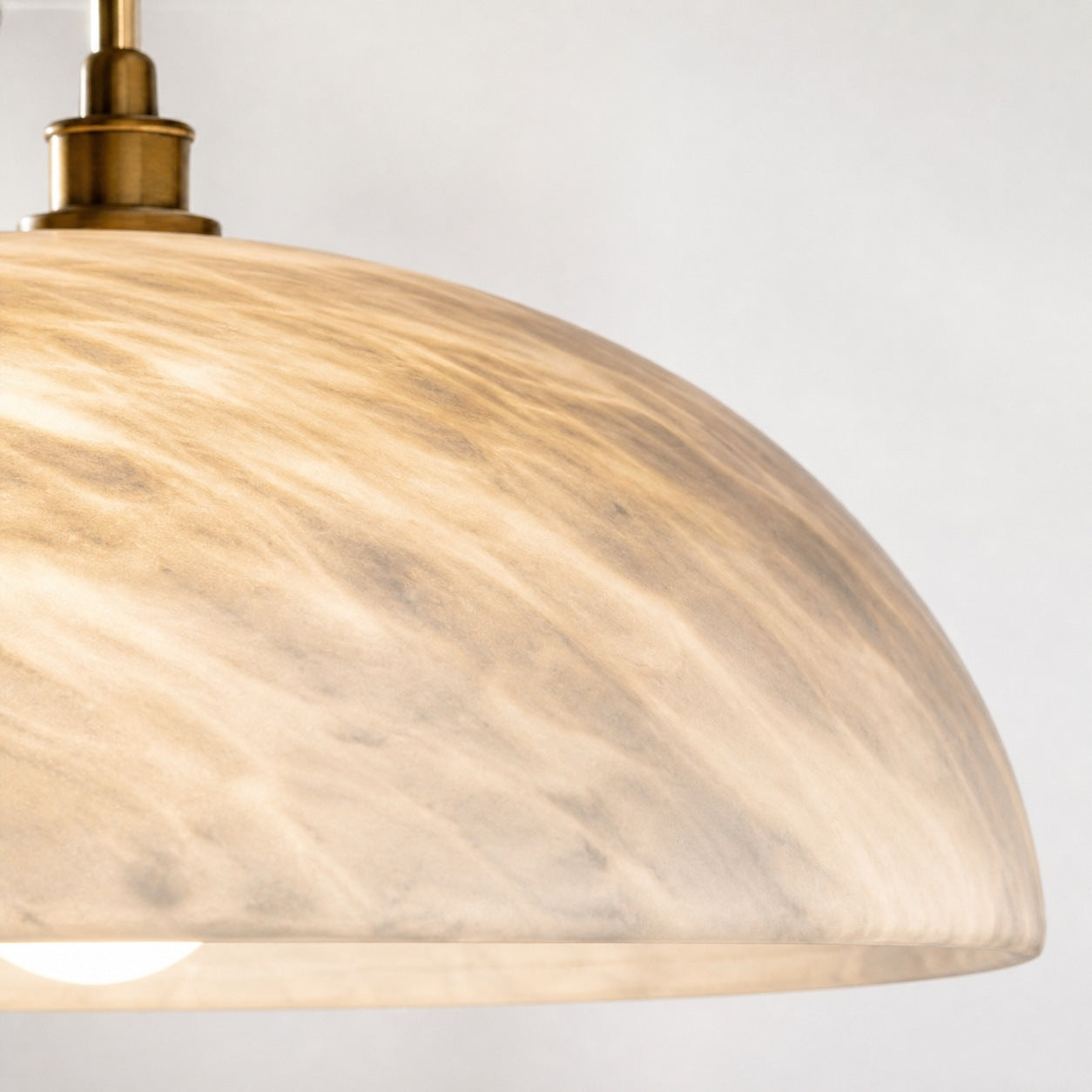 Alariv Elegant Alabaster Dome Pendant Light - Modern Stone Lighting for Dining or Living