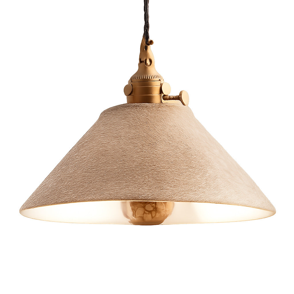 Textured Ceramic Copper Pendant Light