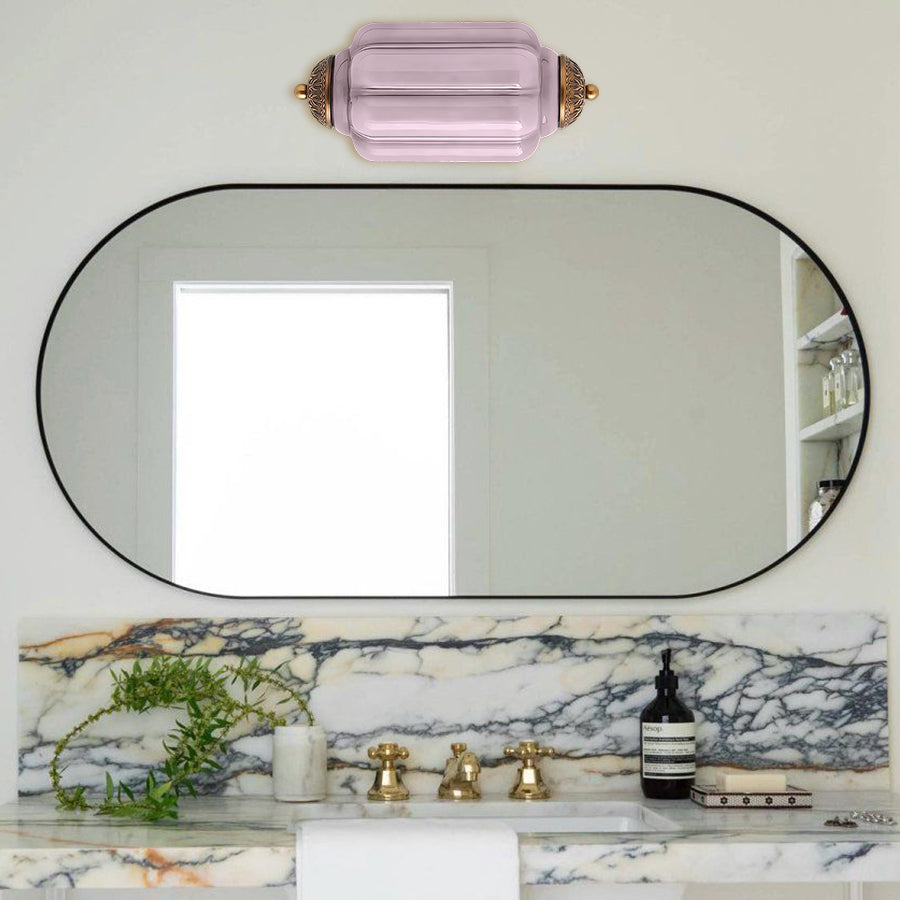 Eloise Flush Mount Wall Sconce - Retro Milk Glass Sconce