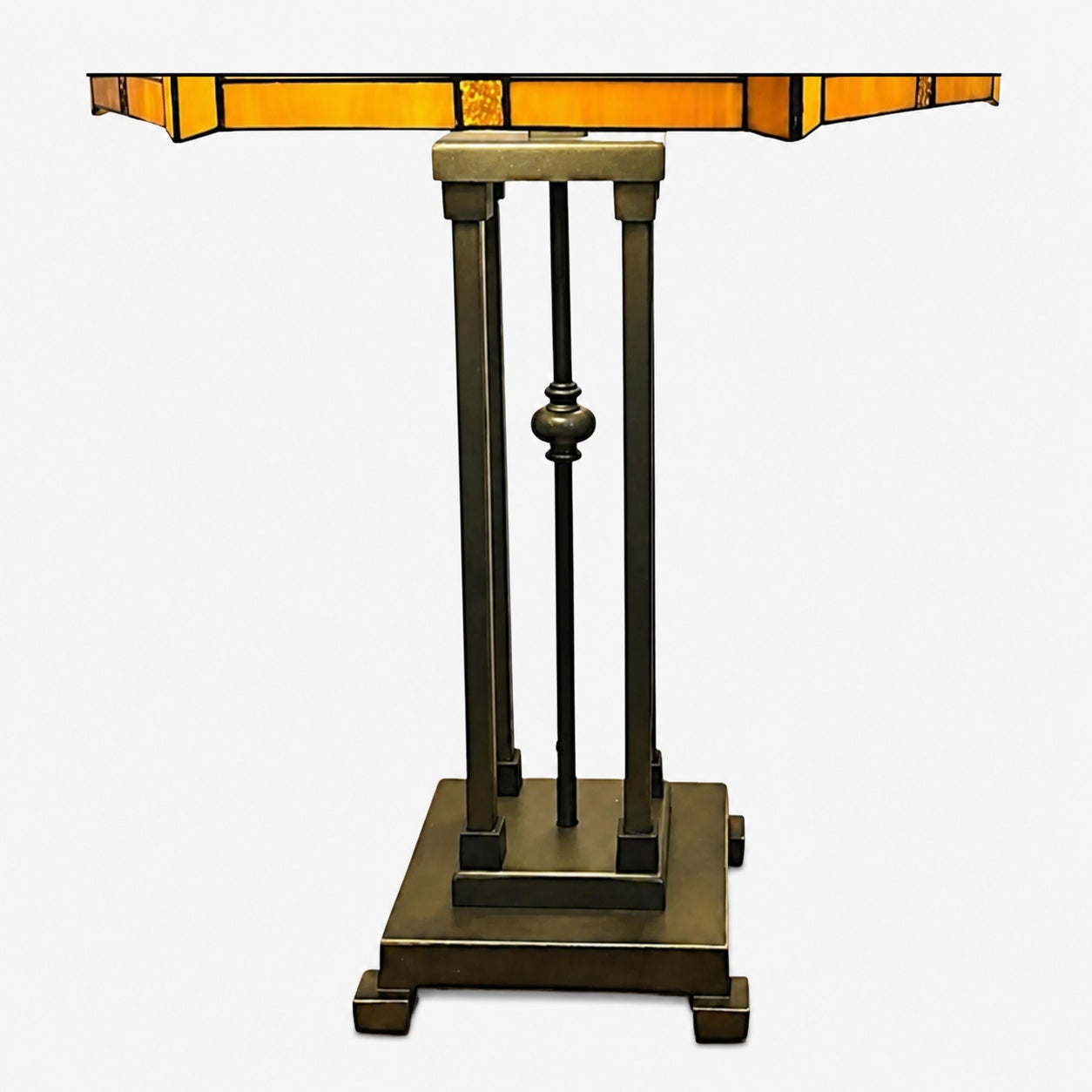 Velora Artisan Dragonfly Stained Glass Table Lamp — Vintage Tiffany Style Accent Light for Living Room