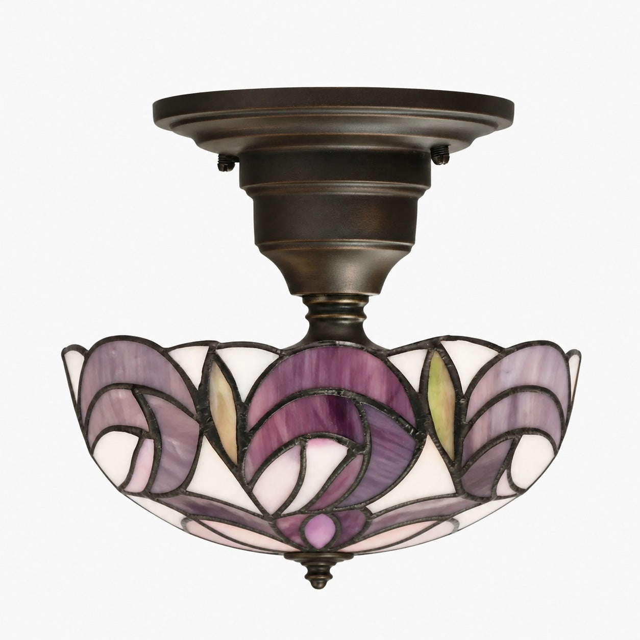 TF Hutchinson Tiffany Deckenleuchte mit Mackintosh-Rosette für Wohn- und Esszimmer