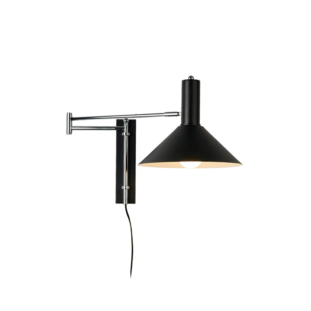 Moderne Bauhaus Schwenkbare Wandleuchte für Esstisch mit Kabel und Stecker