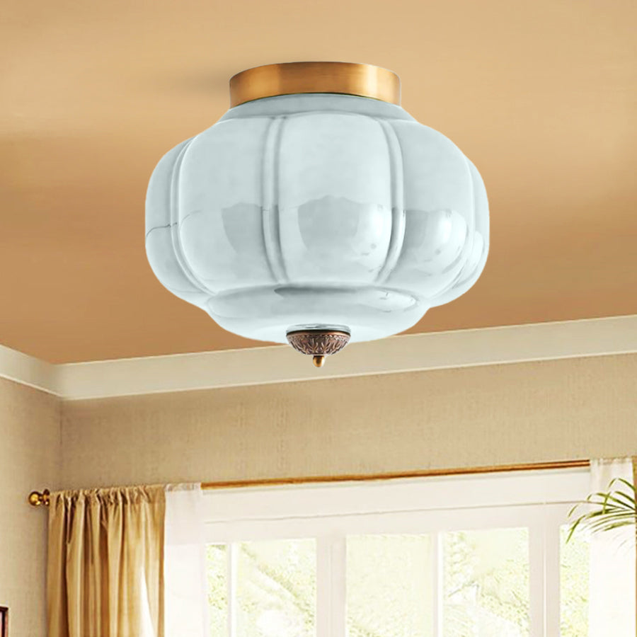Eloise Deckenleuchte Milchglas - Unterputzmontage Deckenlampe Vintage
