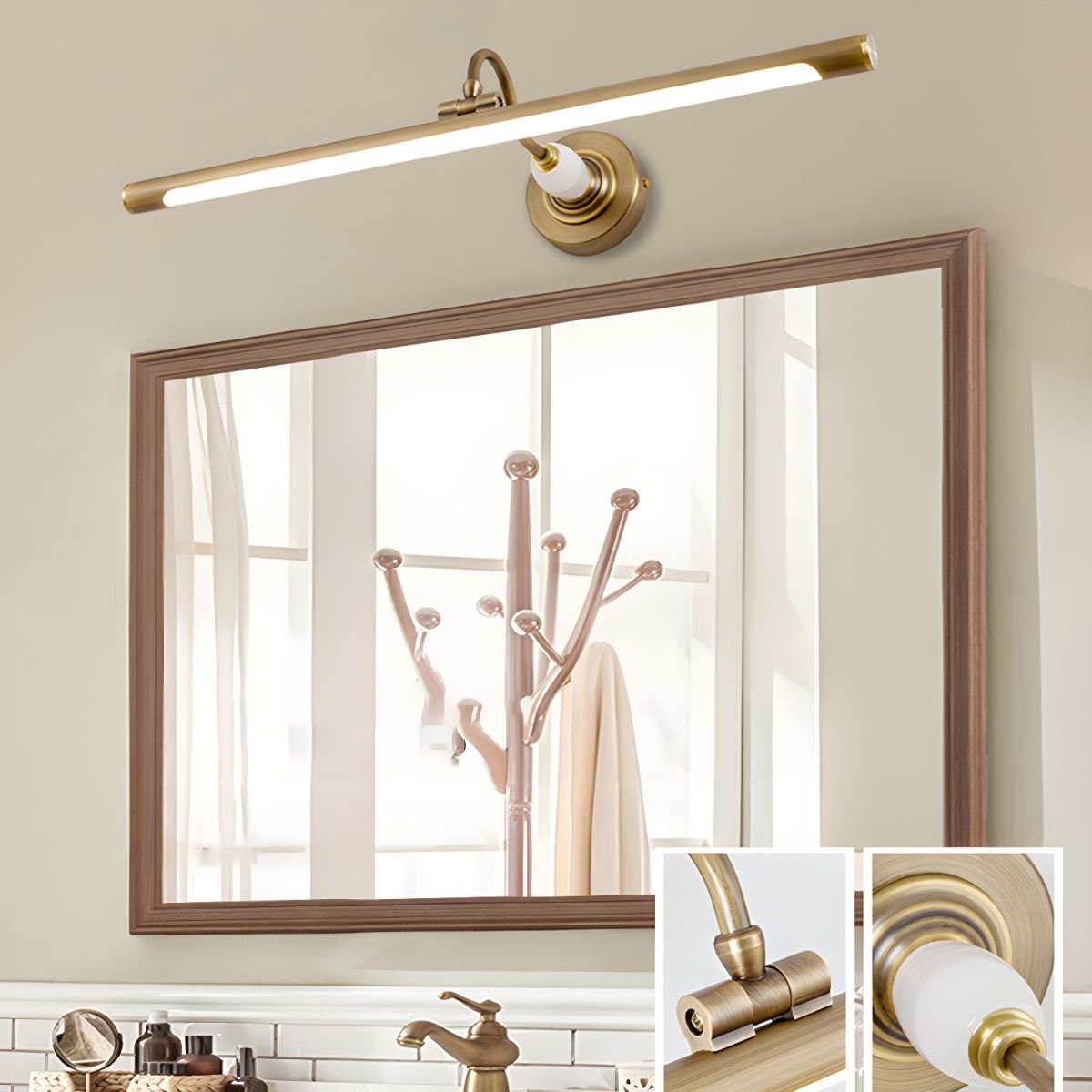 Wandleuchte aus Metall in Bronze-Finish