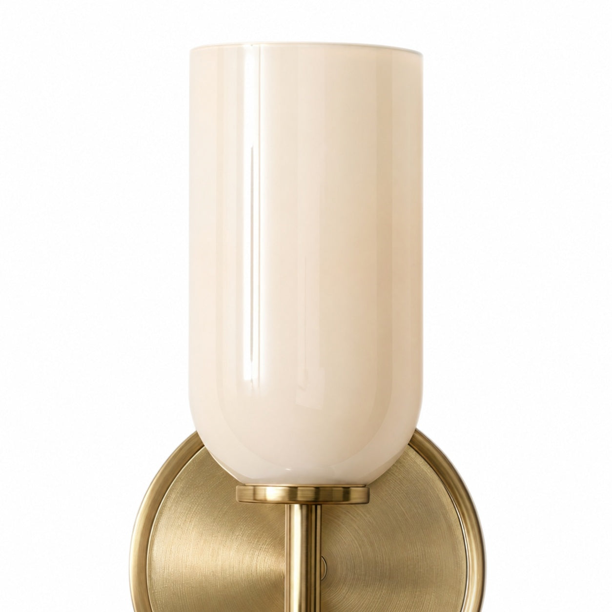 Vega Glass 2-flammige Wandleuchte mit champagnerfarbenen Glasschirmen – Moderne Wandleuchte mit Metallrahmen für Badezimmer und Flur
