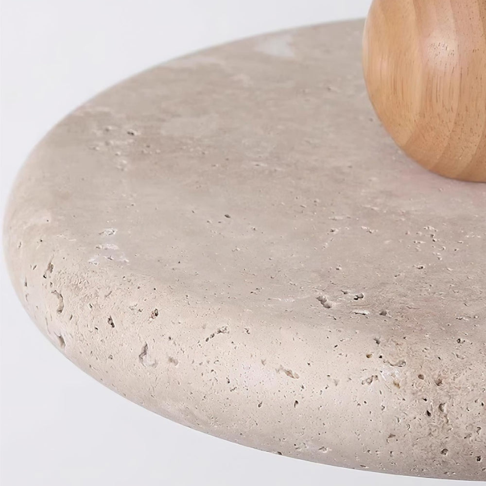 Modern Minimalist Travertine Frisbee Pendant Lamp