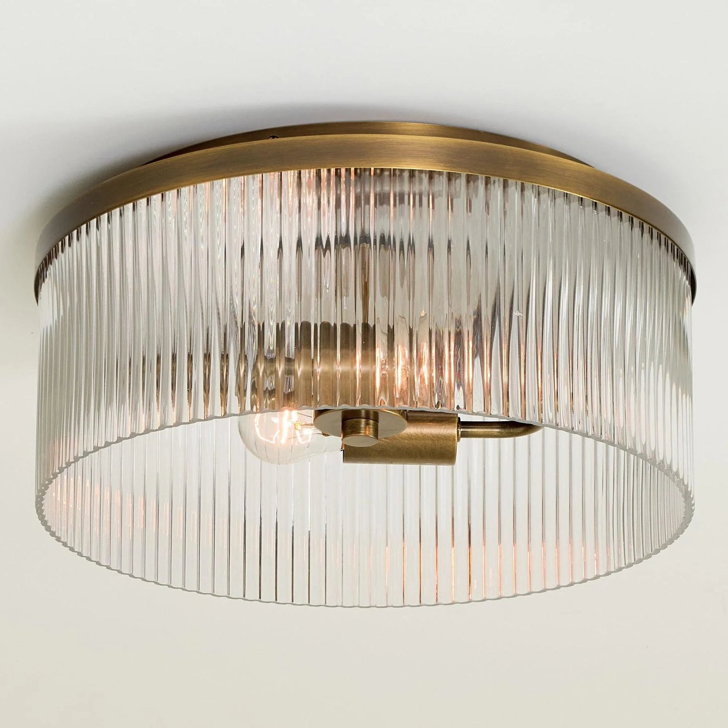 Klassische Vintage Glas Trommel Deckenleuchte für Schlafzimmer