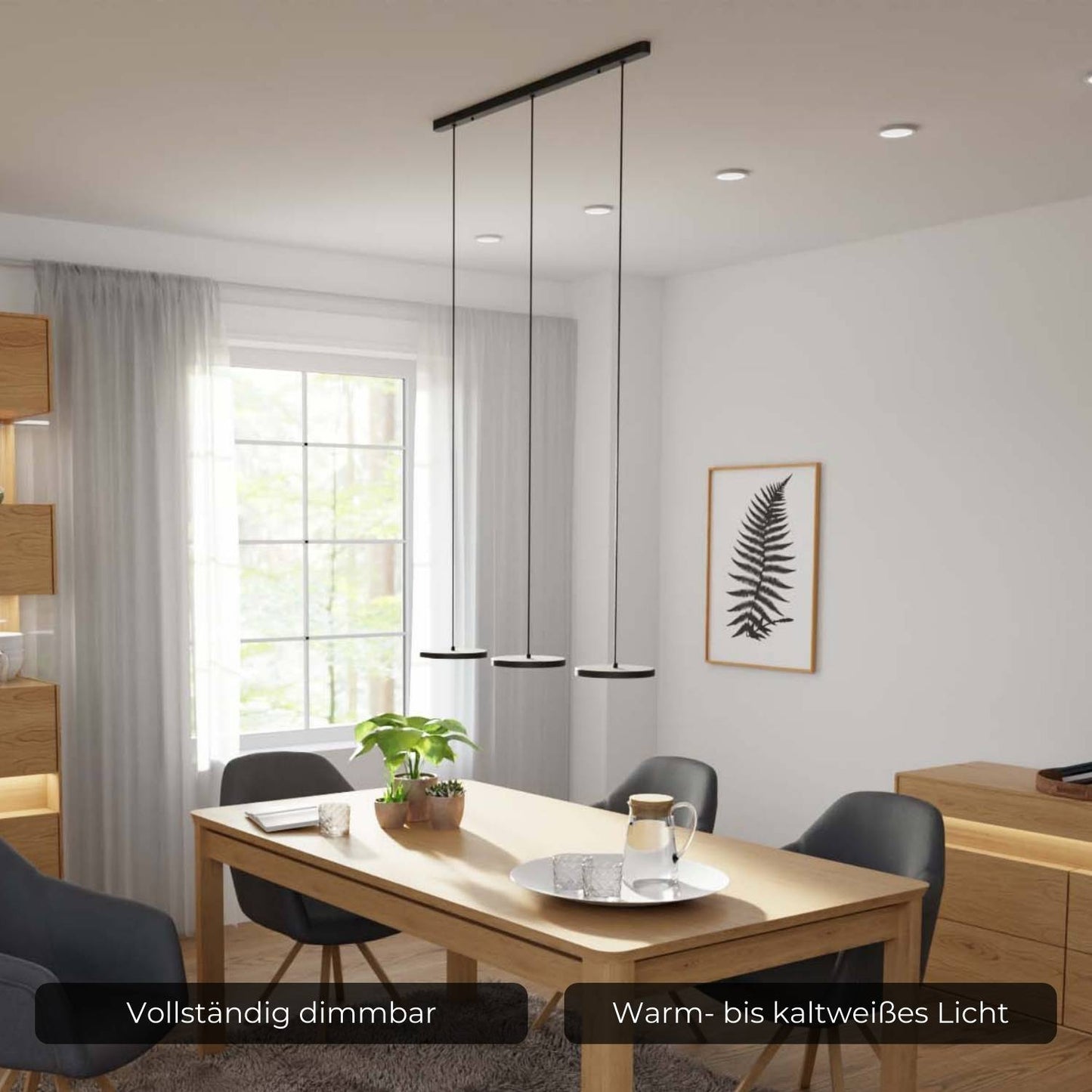 Minimalist Round Flat Evanos Pendant Light