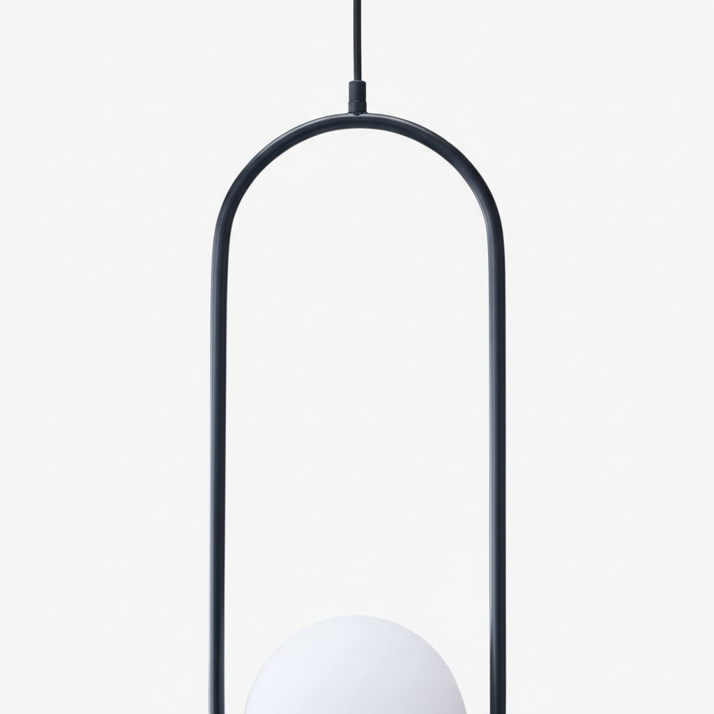 Halozen Modern Pendant Light - Soft Oval Profile Design Decorative Hanging Lamp for Living Room
