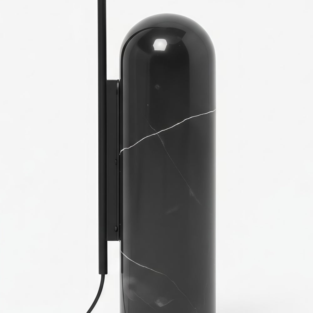 Nulavo Swivel Floor Lamp - Marble Base with Leaf-shaped Shade Modern Style for Living Room