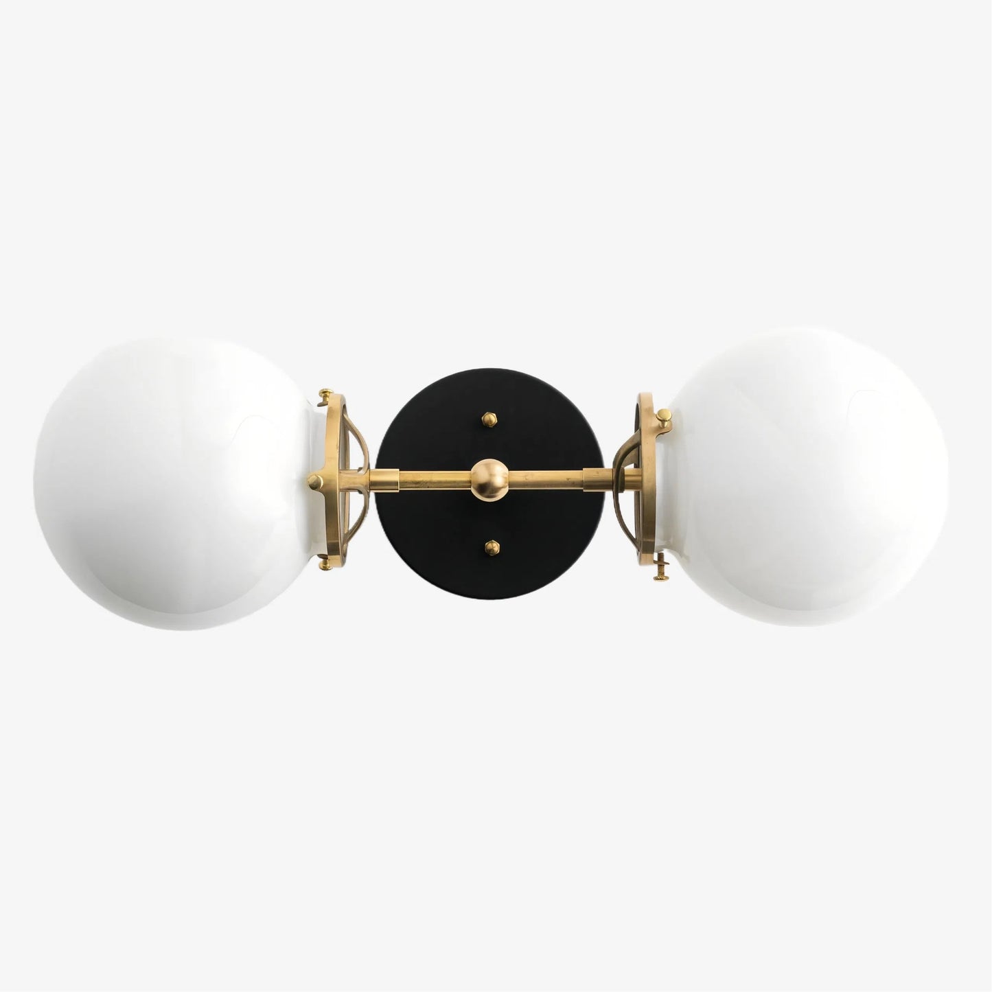 Lumio Globe Art Deco Vanity Light - Opal Globe Bathroom Sconce