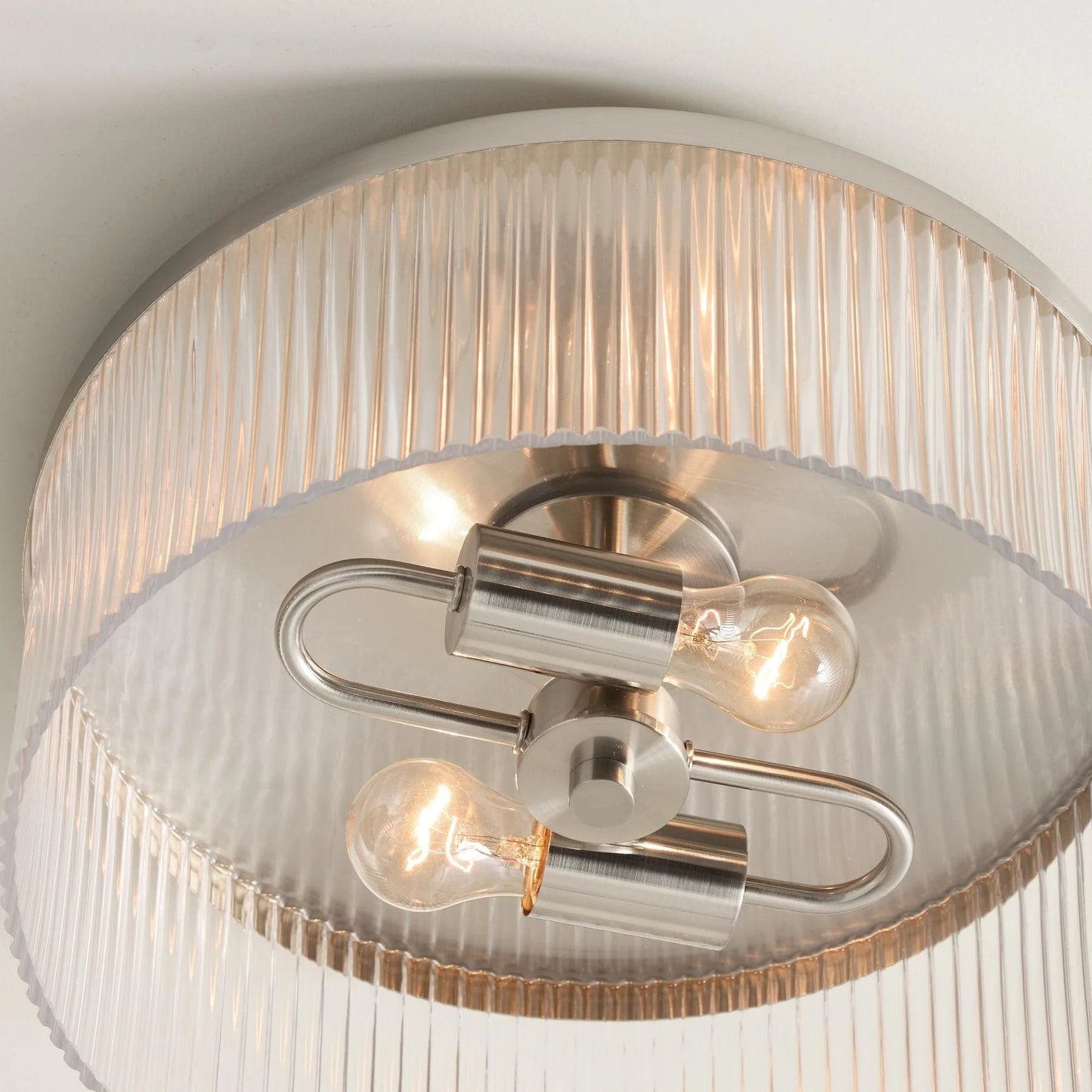 Klassische Vintage Glas Trommel Deckenleuchte für Schlafzimmer