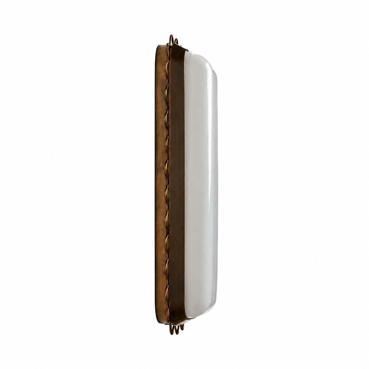 Glowvera Wall Sconce - Wavy Metal Frame Design Modern Glass-Shade Sconce for Hallway