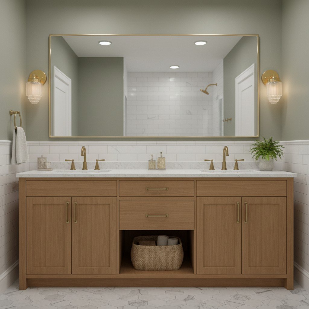 Tierlux Glass Vanity Light - Art Deco Bathroom Fixture with Skyscraper Shades