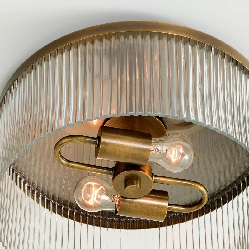 Klassische Vintage Glas Trommel Deckenleuchte für Schlafzimmer
