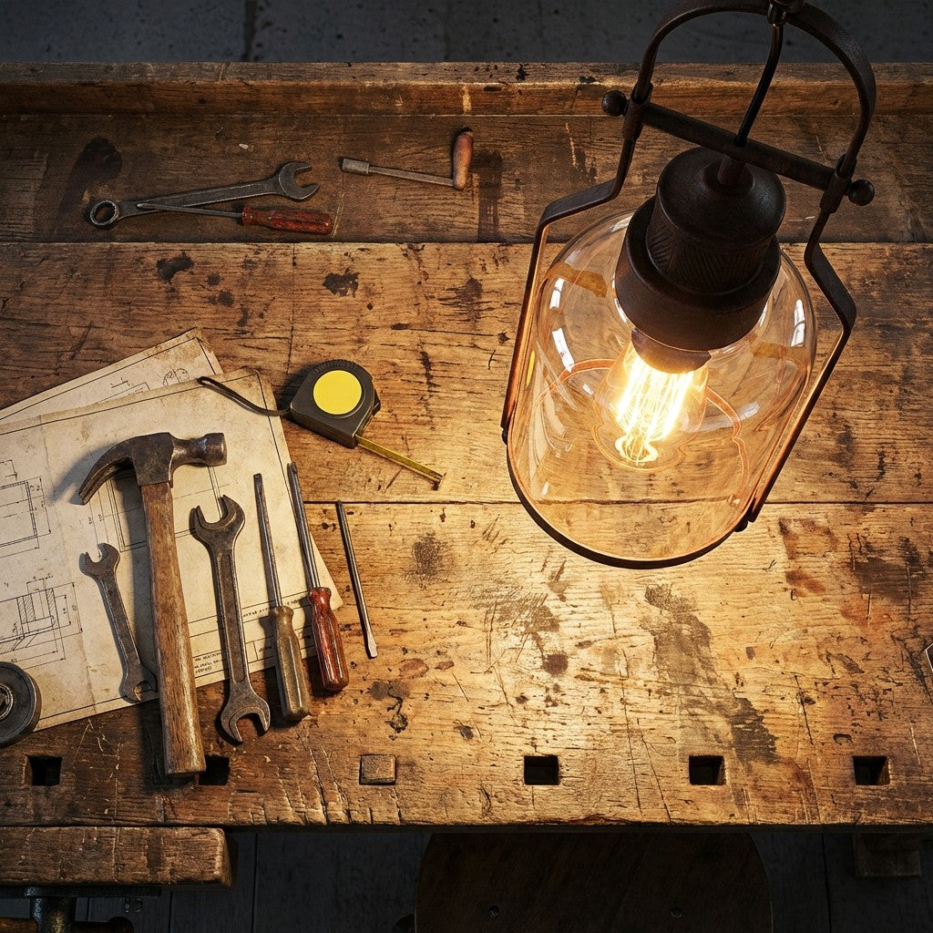 Lirra Vintage Iron Glass Pendant Lamp - Industrial Style Ceiling Lamp for Bars and Homes U20