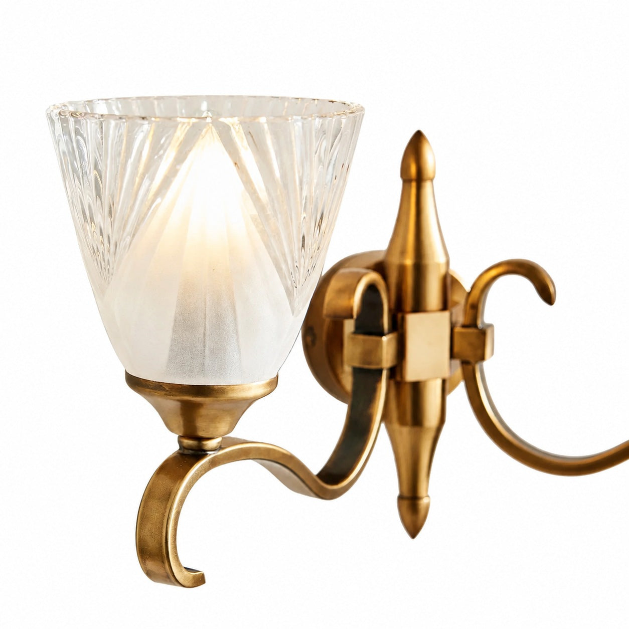 Lunetal Double-Head Wall Sconce – Vintage Metal Glass for Hallway and Bedroom