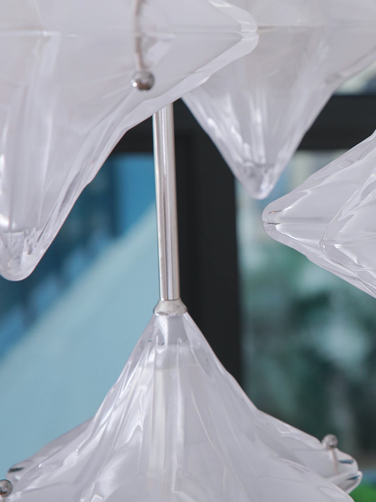 Art Deco Astris Elara Star Pendant Light – Frosted Glass Pendant with Geometric Style