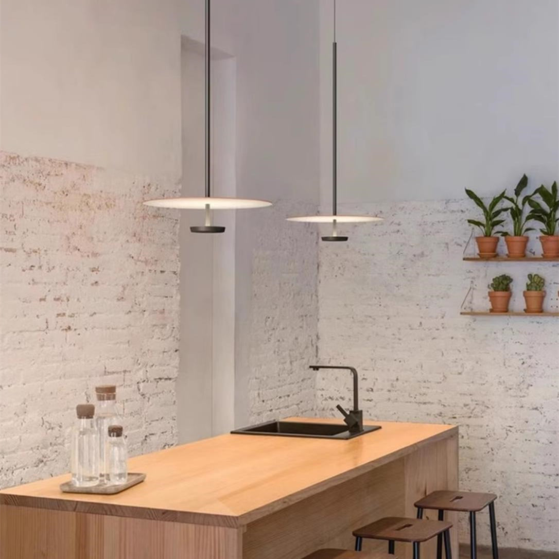 Mid Century Modern Flat Disc LED Pendelleuchte für Küche