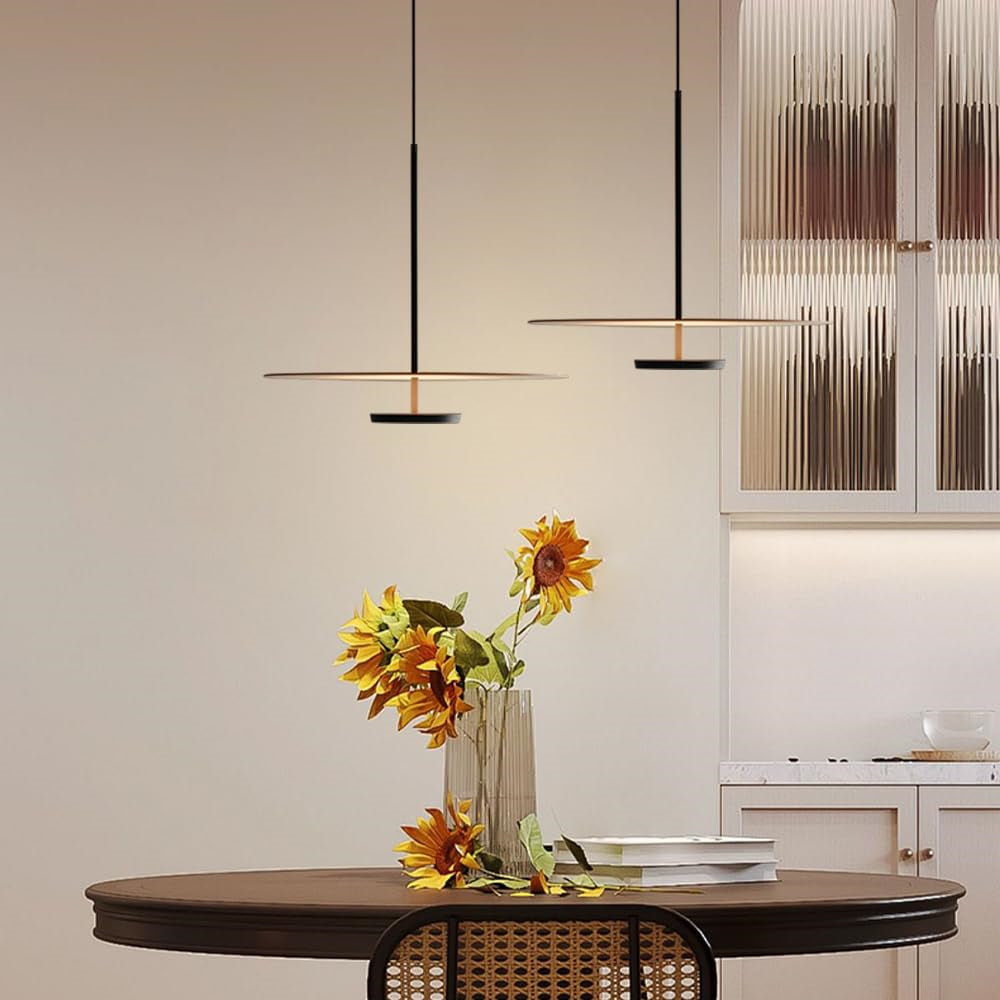 Mid Century Modern Flat Disc LED Pendelleuchte für Küche
