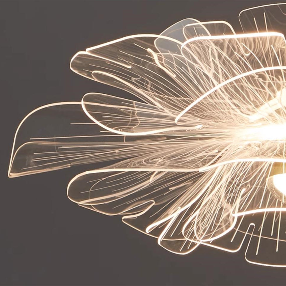 Moderne nordische Acryl Blumen LED Pendelleuchte