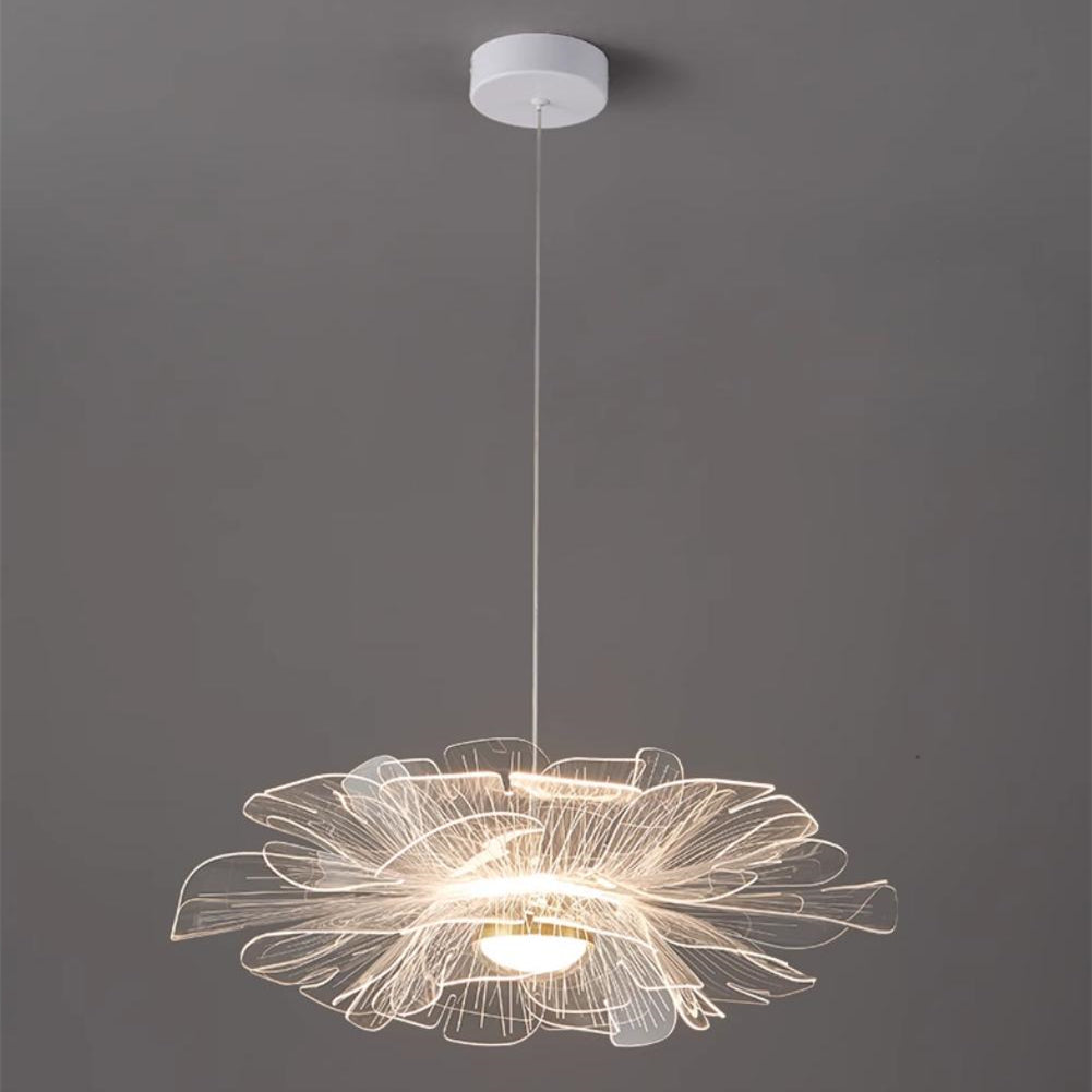Moderne nordische Acryl Blumen LED Pendelleuchte