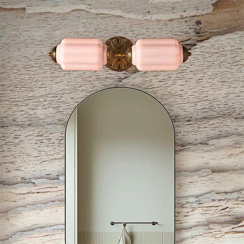 Eloise Glas Wandleuchte - Vintage Milchglas Wandleuchte Schminktisch