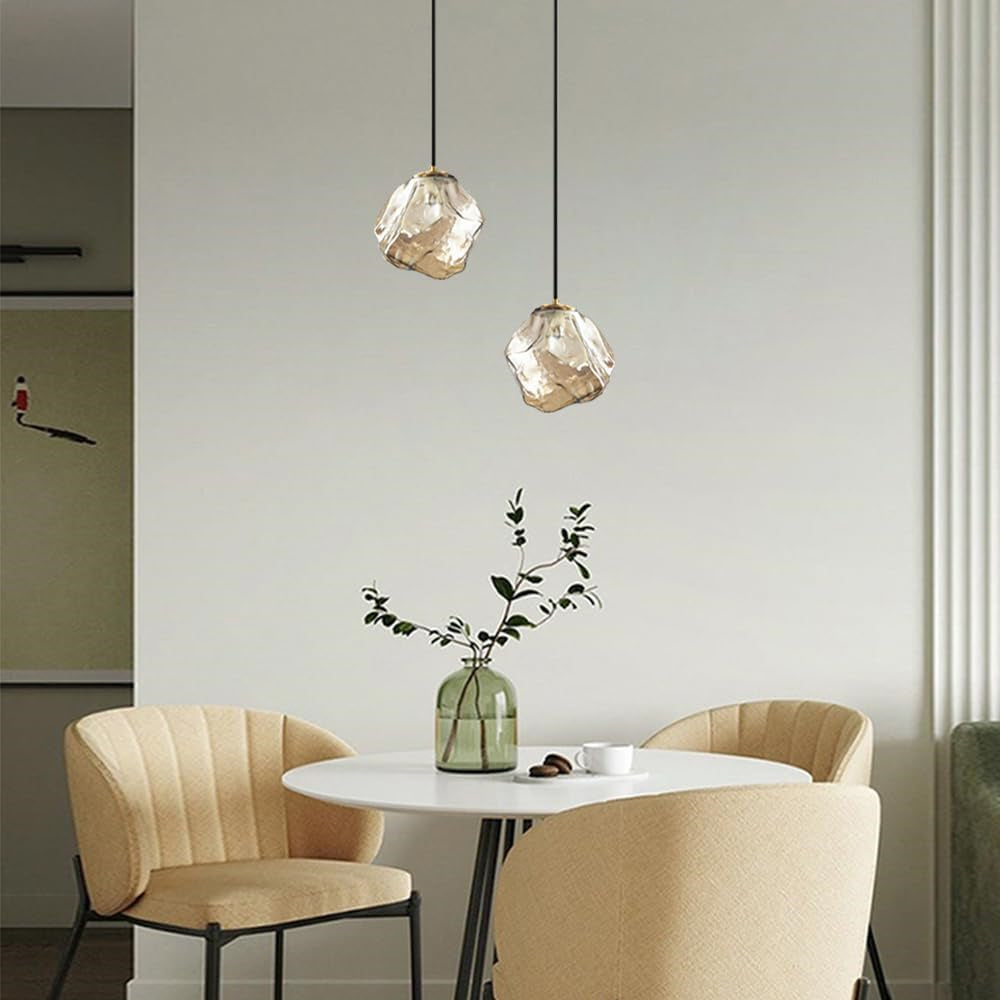 Modern Irregular Ice Cube Glass Pendant Light