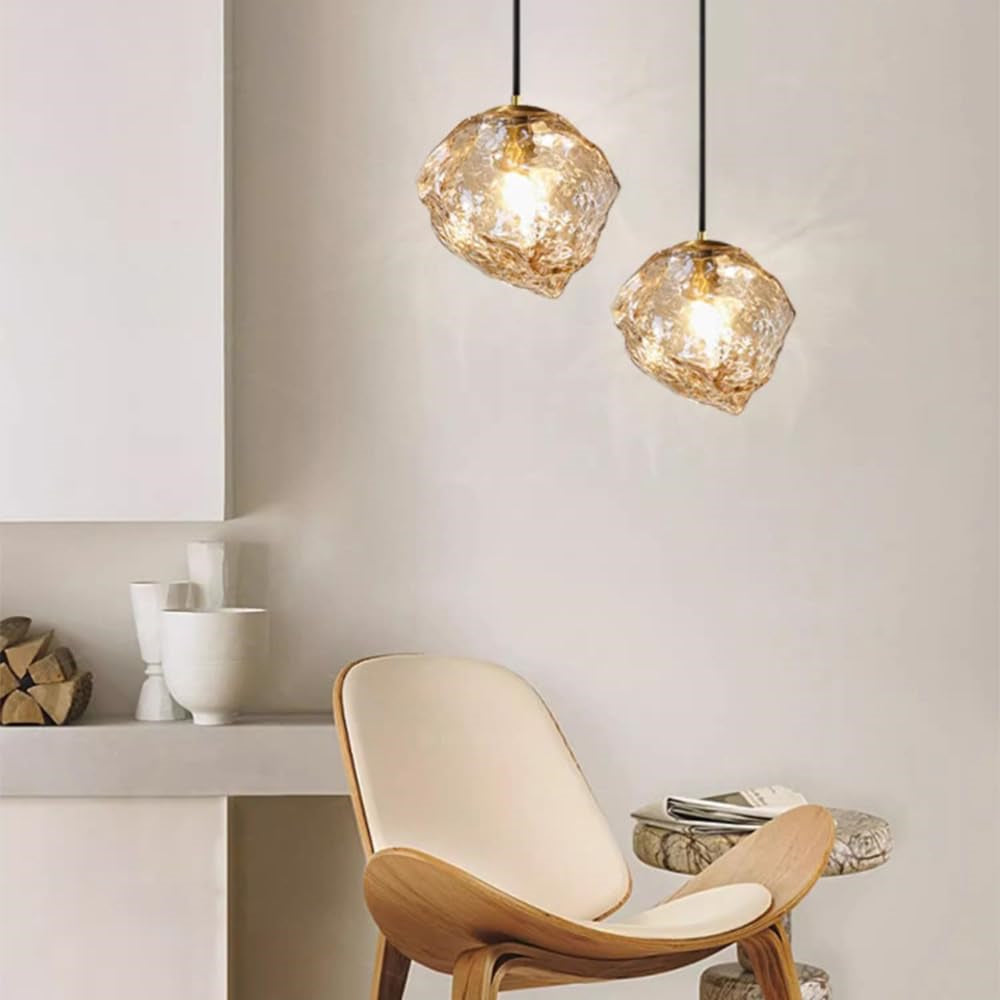 Modern Irregular Ice Cube Glass Pendant Light