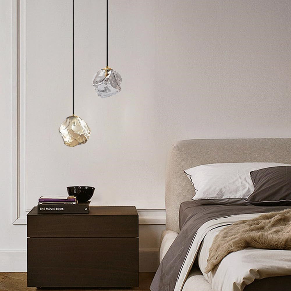 Modern Irregular Ice Cube Glass Pendant Light