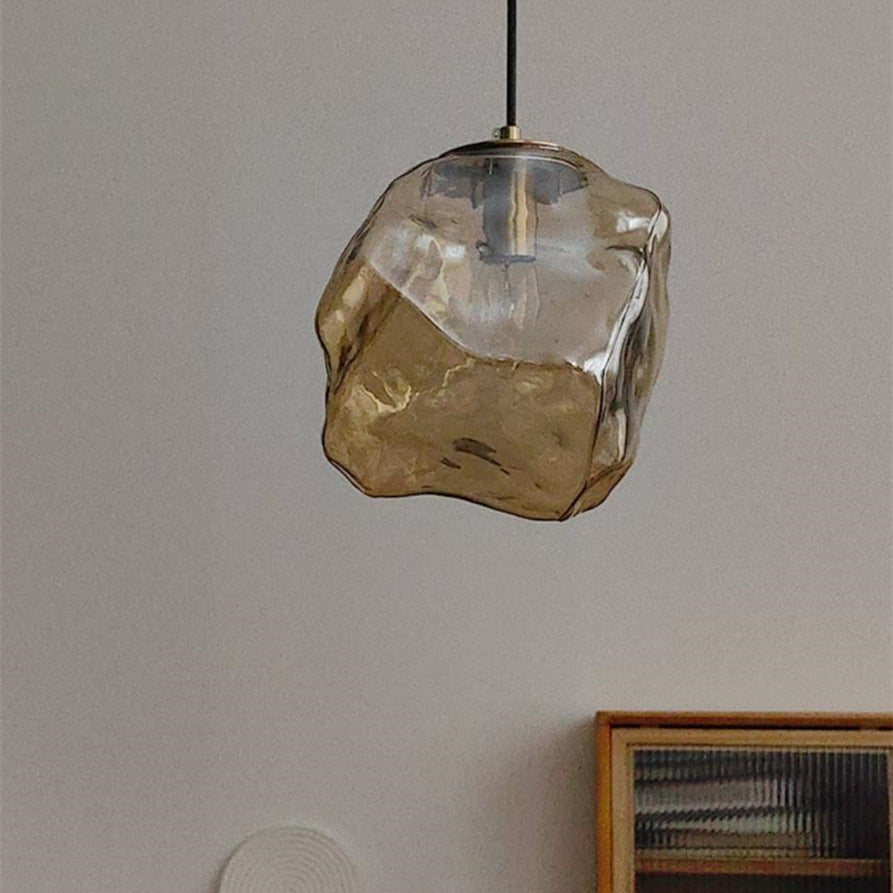 Modern Irregular Ice Cube Glass Pendant Light