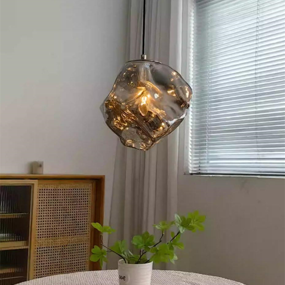 Modern Irregular Ice Cube Glass Pendant Light