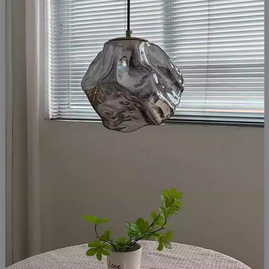 Modern Irregular Ice Cube Glass Pendant Light