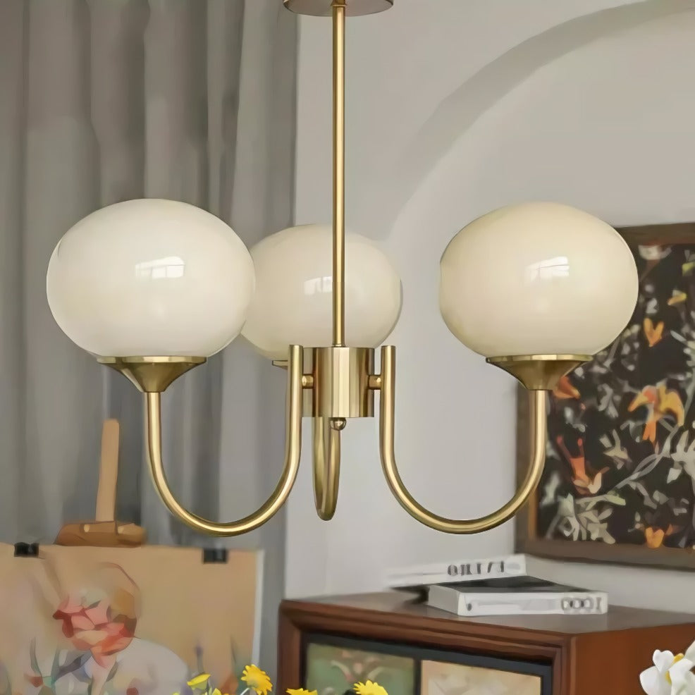 Vintage Bauhaus Glasblasen Kronleuchter